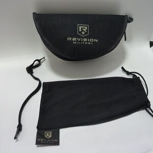 REVISION MILITARY SUNGLASSES EYE GLASS BLACK CARRY SOFT CASE STRAP POUCH Us Army